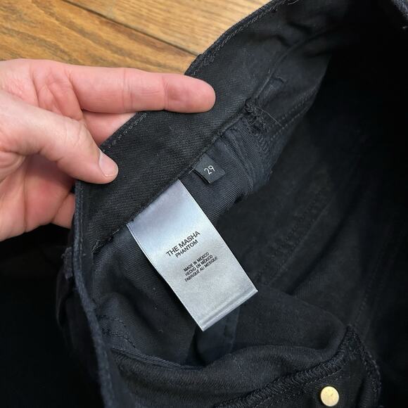 Favorite Daughter The Masha Phantom Super High Rise Wide Leg Black Jeans 29x26 - Picture 4 of 8